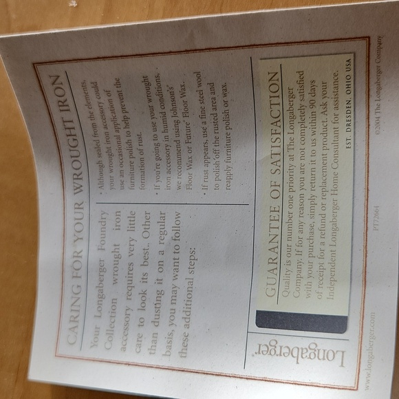 Longaberger Iron Maple Leaf Wall Hook - Black - Picture 3 of 5